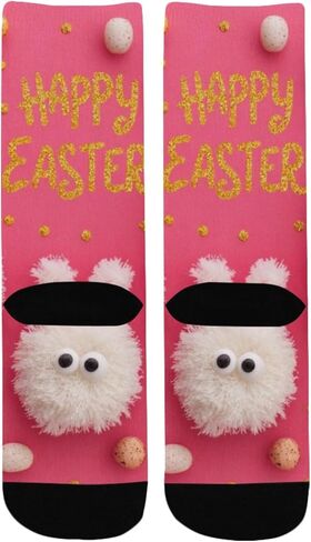 جوارب المشي لمسافات طويلة على شكل أرنب أحمر لعيد الفصح - جوارب شتوية حرارية سميكة دافئة للأطفال الصغار للأولاد والبنات للمدرسة، والارتداء اليومي والأنشطة الخارجية in Kuwait