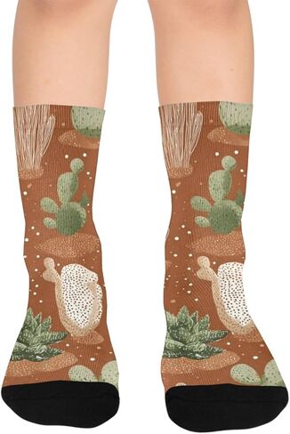 جوارب المشي لمسافات طويلة بتصميم عصاري صحراوي - جوارب شتوية حرارية سميكة دافئة للأولاد والبنات الصغار للمدرسة، والارتداء اليومي والأنشطة الخارجية in Kuwait