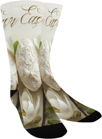 جوارب المشي لمسافات طويلة من الدانتيل الأبيض لعيد الفصح - جوارب شتوية سميكة دافئة للأولاد والبنات للمدرسة، والارتداء اليومي والأنشطة الخارجية in Kuwait