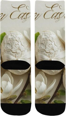 جوارب المشي لمسافات طويلة من الدانتيل الأبيض لعيد الفصح - جوارب شتوية سميكة دافئة للأولاد والبنات للمدرسة، والارتداء اليومي والأنشطة الخارجية in Kuwait