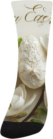 جوارب المشي لمسافات طويلة من الدانتيل الأبيض لعيد الفصح - جوارب شتوية سميكة دافئة للأولاد والبنات للمدرسة، والارتداء اليومي والأنشطة الخارجية in Kuwait