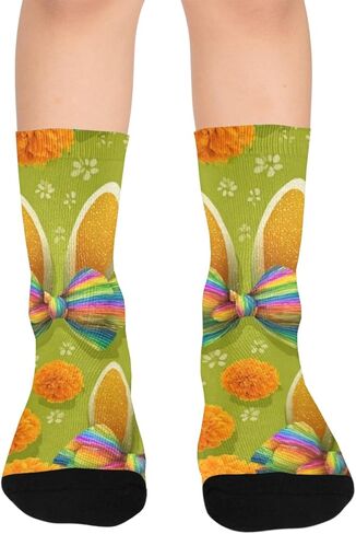 جوارب للمشي لمسافات طويلة بتصميم قوس مشرق - جوارب شتوية حرارية سميكة دافئة للأولاد والبنات الصغار للمدرسة، والارتداء اليومي والأنشطة الخارجية in Kuwait