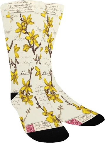 جوارب المشي لمسافات طويلة باللون الأصفر على شكل مغلف - جوارب شتوية حرارية سميكة دافئة للأولاد والبنات الصغار للمدرسة، والارتداء اليومي والأنشطة الخارجية in Kuwait