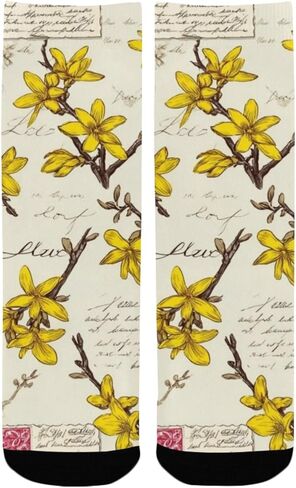 جوارب المشي لمسافات طويلة باللون الأصفر على شكل مغلف - جوارب شتوية حرارية سميكة دافئة للأولاد والبنات الصغار للمدرسة، والارتداء اليومي والأنشطة الخارجية in Kuwait