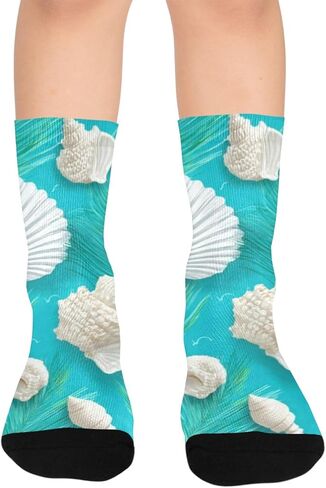 جوارب Coastal Shell Bloom للمشي لمسافات طويلة - جوارب شتوية حرارية سميكة دافئة للأطفال الصغار للأولاد والبنات للمدرسة، والارتداء اليومي والأنشطة الخارجية in Kuwait