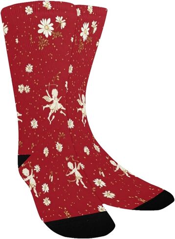 جوارب المشي لمسافات طويلة بتصميم Cherub Motif - جوارب شتوية حرارية سميكة دافئة للأولاد والبنات الصغار للمدرسة، والارتداء اليومي والأنشطة الخارجية in Kuwait