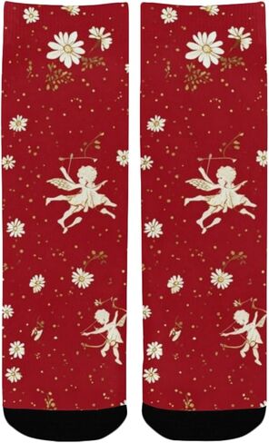 جوارب المشي لمسافات طويلة بتصميم Cherub Motif - جوارب شتوية حرارية سميكة دافئة للأولاد والبنات الصغار للمدرسة، والارتداء اليومي والأنشطة الخارجية in Kuwait