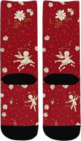 جوارب المشي لمسافات طويلة بتصميم Cherub Motif - جوارب شتوية حرارية سميكة دافئة للأولاد والبنات الصغار للمدرسة، والارتداء اليومي والأنشطة الخارجية in Kuwait