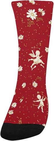 جوارب المشي لمسافات طويلة بتصميم Cherub Motif - جوارب شتوية حرارية سميكة دافئة للأولاد والبنات الصغار للمدرسة، والارتداء اليومي والأنشطة الخارجية in Kuwait