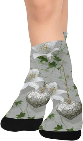 جوارب فضية على شكل قلب بلوم للتنزه سيرًا على الأقدام - جوارب شتوية حرارية سميكة دافئة للأطفال الصغار للأولاد والبنات للمدرسة، والارتداء اليومي والأنشطة الخارجية in Kuwait