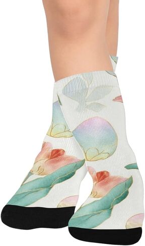 جوارب التنزه سيرًا على الأقدام على شكل بيضة عيد الفصح الربيعية - جوارب شتوية حرارية سميكة دافئة للأولاد والبنات للمدرسة، والارتداء اليومي والأنشطة الخارجية in Kuwait