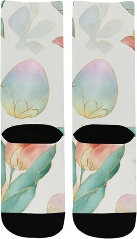 جوارب التنزه سيرًا على الأقدام على شكل بيضة عيد الفصح الربيعية - جوارب شتوية حرارية سميكة دافئة للأولاد والبنات للمدرسة، والارتداء اليومي والأنشطة الخارجية in Kuwait