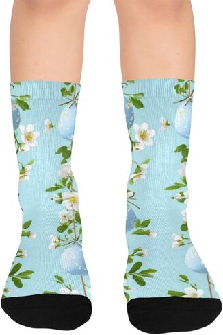 جوارب التنزه سيرًا على الأقدام باللون الأزرق الفاتح - جوارب شتوية حرارية سميكة دافئة للأطفال الصغار للأولاد والبنات للمدرسة، والارتداء اليومي والأنشطة الخارجية in Kuwait