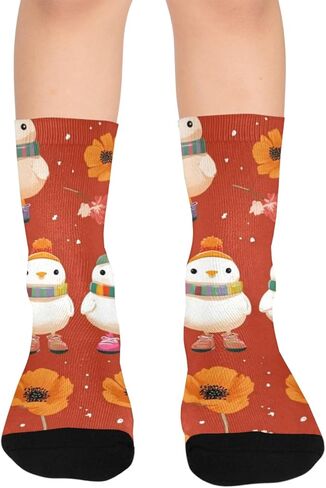 جوارب شتوية للمشي على شكل زهرة الفرخ - جوارب شتوية حرارية سميكة دافئة للأطفال الصغار للأولاد والبنات للمدرسة، والارتداء اليومي والأنشطة الخارجية in Kuwait