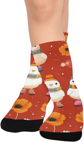 جوارب شتوية للمشي على شكل زهرة الفرخ - جوارب شتوية حرارية سميكة دافئة للأطفال الصغار للأولاد والبنات للمدرسة، والارتداء اليومي والأنشطة الخارجية in Kuwait