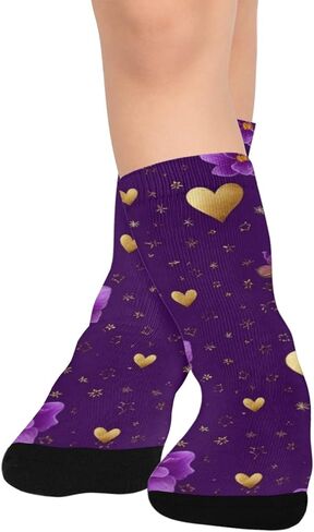 جوارب منتصف الليل المتوهجة بالزهور - جوارب شتوية حرارية سميكة دافئة للأولاد والبنات للمدرسة، والارتداء اليومي والأنشطة الخارجية in Kuwait