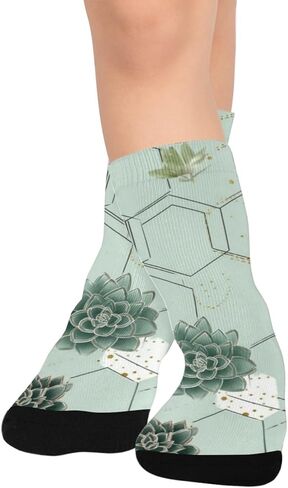 جوارب المشي لمسافات طويلة بوعاء عصرية باللون الأخضر من Art Green - جوارب شتوية حرارية سميكة دافئة للأولاد والبنات للمدرسة، والارتداء اليومي والأنشطة الخارجية in Kuwait