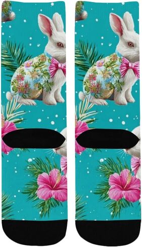 جوارب المشي لمسافات طويلة على شكل زهرة زرقاء من الأرانب الاستوائية - جوارب شتوية حرارية سميكة دافئة للأولاد والبنات للمدرسة، والارتداء اليومي والأنشطة الخارجية in Kuwait