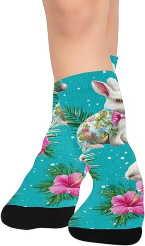 جوارب المشي لمسافات طويلة على شكل زهرة زرقاء من الأرانب الاستوائية - جوارب شتوية حرارية سميكة دافئة للأولاد والبنات للمدرسة، والارتداء اليومي والأنشطة الخارجية in Kuwait