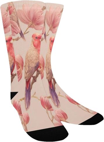 جوارب Blossom Birds Motif للمشي لمسافات طويلة - جوارب شتوية سميكة دافئة للأولاد والبنات الصغار للمدرسة، والارتداء اليومي والأنشطة الخارجية in Kuwait