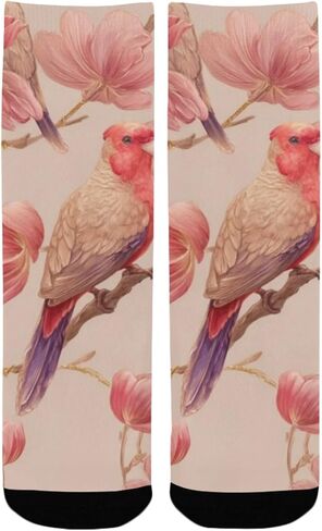 جوارب Blossom Birds Motif للمشي لمسافات طويلة - جوارب شتوية سميكة دافئة للأولاد والبنات الصغار للمدرسة، والارتداء اليومي والأنشطة الخارجية in Kuwait