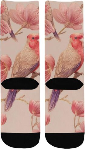 جوارب Blossom Birds Motif للمشي لمسافات طويلة - جوارب شتوية سميكة دافئة للأولاد والبنات الصغار للمدرسة، والارتداء اليومي والأنشطة الخارجية in Kuwait