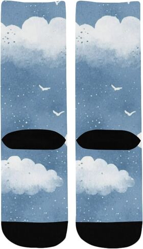 جوارب المشي لمسافات طويلة بالحبر المائي بألوان مائية - جوارب شتوية حرارية سميكة دافئة للأطفال الصغار للأولاد والبنات للمدرسة، والارتداء اليومي والأنشطة الخارجية in Kuwait