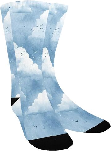 جوارب Sky White Clouds للمشي لمسافات طويلة - جوارب شتوية حرارية سميكة دافئة للأطفال الصغار للأولاد والبنات للمدرسة، والارتداء اليومي والأنشطة الخارجية in Kuwait