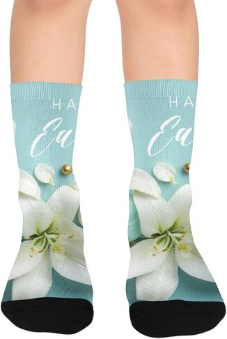 جوارب ليلي لعيد الفصح المتوهجة للمشي لمسافات طويلة - جوارب شتوية حرارية سميكة دافئة للأطفال الصغار للأولاد والبنات للمدرسة، والارتداء اليومي والأنشطة الخارجية in Kuwait