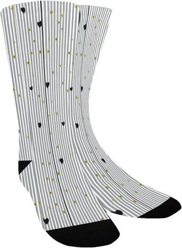 جوارب مخططة على شكل قلب منقطة للمشي لمسافات طويلة - جوارب شتوية حرارية سميكة دافئة للأطفال الصغار للأولاد والبنات للمدرسة، والارتداء اليومي والأنشطة الخارجية in Kuwait