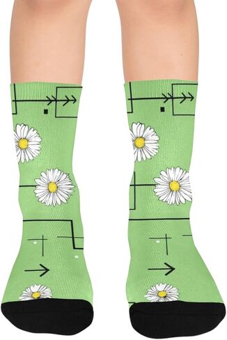 جوارب ديزي هارت جيو جرين للمشي لمسافات طويلة - جوارب شتوية حرارية سميكة دافئة للأطفال الصغار للأولاد والبنات للمدرسة، والارتداء اليومي والأنشطة الخارجية in Kuwait