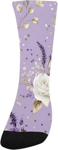 جوارب Lavender Gold Bloom للمشي لمسافات طويلة - جوارب شتوية حرارية سميكة دافئة للأولاد والبنات للمدرسة، والارتداء اليومي والأنشطة الخارجية in Kuwait
