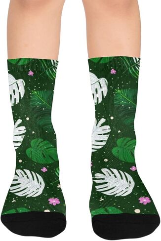 جوارب Pink Bloom Jungle للمشي لمسافات طويلة - جوارب شتوية حرارية سميكة دافئة للأطفال الصغار للأولاد والبنات للمدرسة، والارتداء اليومي والأنشطة الخارجية in Kuwait