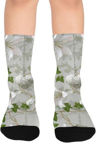 جوارب Lily Locket Vines للمشي لمسافات طويلة - جوارب شتوية حرارية سميكة دافئة للأولاد والبنات للمدرسة، والارتداء اليومي والأنشطة الخارجية in Kuwait