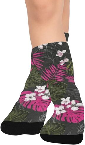 جوارب المشي لمسافات طويلة بزخارف ليلية استوائية - جوارب شتوية حرارية سميكة دافئة للأولاد والبنات الصغار للمدرسة، والارتداء اليومي والأنشطة الخارجية in Kuwait