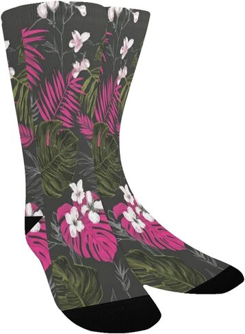 جوارب المشي لمسافات طويلة بزخارف ليلية استوائية - جوارب شتوية حرارية سميكة دافئة للأولاد والبنات الصغار للمدرسة، والارتداء اليومي والأنشطة الخارجية in Kuwait