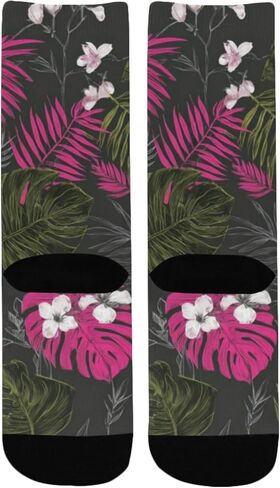 جوارب المشي لمسافات طويلة بزخارف ليلية استوائية - جوارب شتوية حرارية سميكة دافئة للأولاد والبنات الصغار للمدرسة، والارتداء اليومي والأنشطة الخارجية in Kuwait