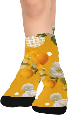 جوارب Geo Poppy Motif للمشي لمسافات طويلة - جوارب شتوية حرارية سميكة دافئة للأولاد والبنات الصغار للمدرسة، والارتداء اليومي والأنشطة الخارجية in Kuwait