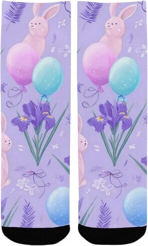 جوارب Pastel Bunny Bloom للمشي لمسافات طويلة - جوارب شتوية حرارية سميكة دافئة للأولاد والبنات للمدرسة، والارتداء اليومي والأنشطة الخارجية in Kuwait