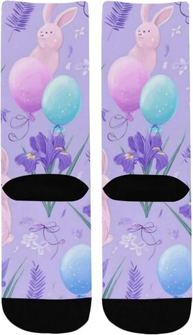 جوارب Pastel Bunny Bloom للمشي لمسافات طويلة - جوارب شتوية حرارية سميكة دافئة للأولاد والبنات للمدرسة، والارتداء اليومي والأنشطة الخارجية in Kuwait