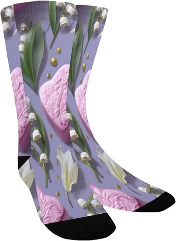 جوارب Pastel Bloom Pueple للمشي لمسافات طويلة - جوارب شتوية حرارية سميكة دافئة للأولاد والبنات للمدرسة، والارتداء اليومي والأنشطة الخارجية in Kuwait