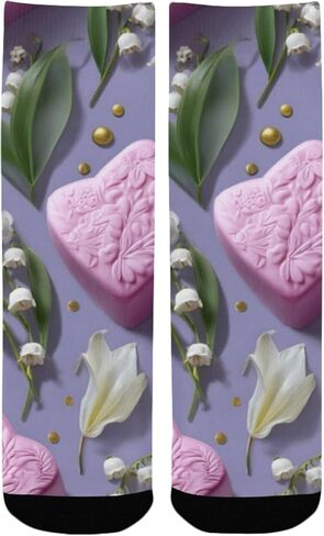 جوارب Pastel Bloom Pueple للمشي لمسافات طويلة - جوارب شتوية حرارية سميكة دافئة للأولاد والبنات للمدرسة، والارتداء اليومي والأنشطة الخارجية in Kuwait