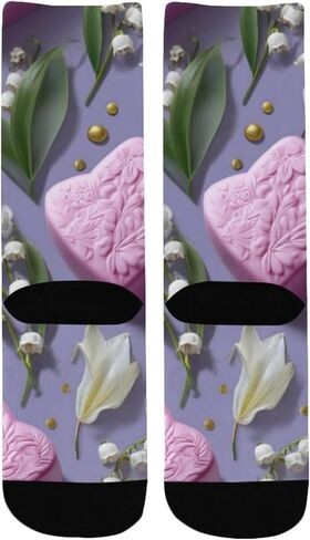 جوارب Pastel Bloom Pueple للمشي لمسافات طويلة - جوارب شتوية حرارية سميكة دافئة للأولاد والبنات للمدرسة، والارتداء اليومي والأنشطة الخارجية in Kuwait