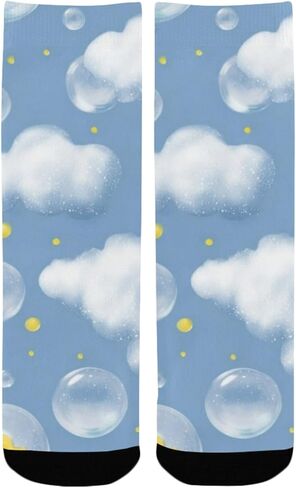 جوارب المشي لمسافات طويلة باللون الأزرق من Cloud Art - جوارب شتوية حرارية سميكة دافئة للأولاد والبنات الصغار للمدرسة، والارتداء اليومي والأنشطة الخارجية in Kuwait
