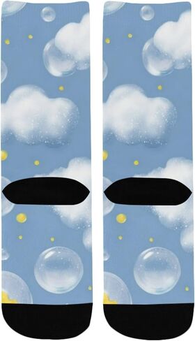 جوارب المشي لمسافات طويلة باللون الأزرق من Cloud Art - جوارب شتوية حرارية سميكة دافئة للأولاد والبنات الصغار للمدرسة، والارتداء اليومي والأنشطة الخارجية in Kuwait