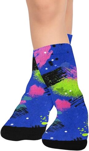 جوارب نيون جرافيتي بوب للمشي لمسافات طويلة - جوارب شتوية حرارية سميكة دافئة للأولاد والبنات للمدرسة، والارتداء اليومي والأنشطة الخارجية in Kuwait