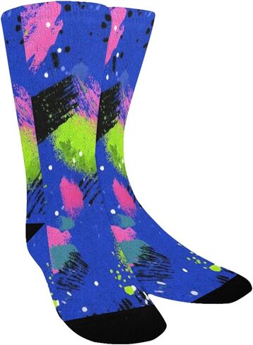 جوارب نيون جرافيتي بوب للمشي لمسافات طويلة - جوارب شتوية حرارية سميكة دافئة للأولاد والبنات للمدرسة، والارتداء اليومي والأنشطة الخارجية in Kuwait