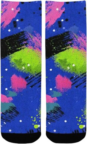 جوارب نيون جرافيتي بوب للمشي لمسافات طويلة - جوارب شتوية حرارية سميكة دافئة للأولاد والبنات للمدرسة، والارتداء اليومي والأنشطة الخارجية in Kuwait