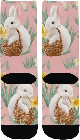 جوارب باستيل أرنب عيد الفصح للمشي لمسافات طويلة - جوارب شتوية حرارية سميكة دافئة للأولاد والبنات الصغار للمدرسة، والارتداء اليومي والأنشطة الخارجية in Kuwait