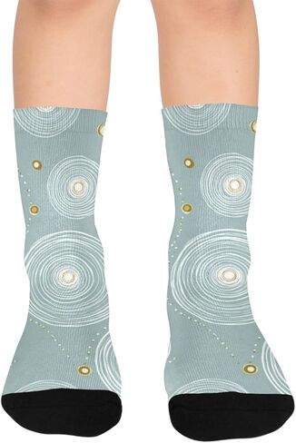 جوارب فنية للمشي لمسافات طويلة على شكل دوائر ناعمة - جوارب شتوية حرارية سميكة دافئة للأطفال الصغار للأولاد والبنات للمدرسة، والارتداء اليومي والأنشطة الخارجية in Kuwait